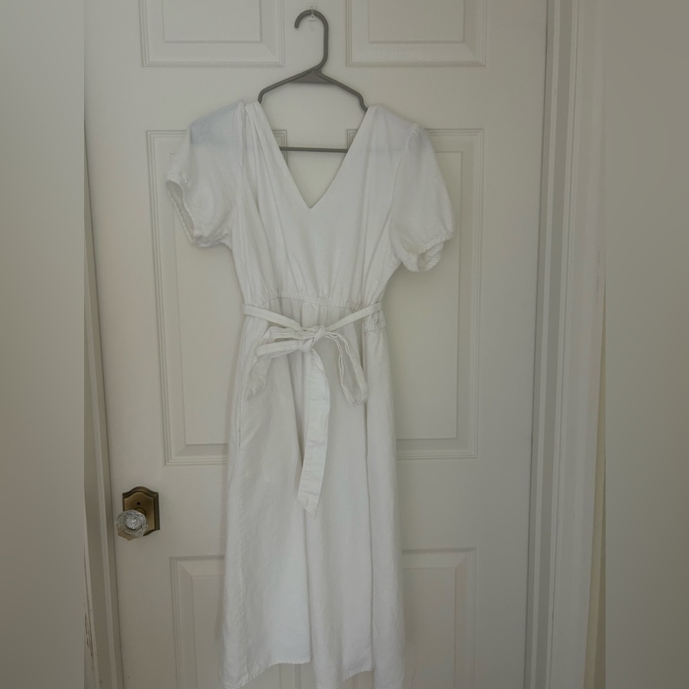 White GAP Maternity Dress with Tie